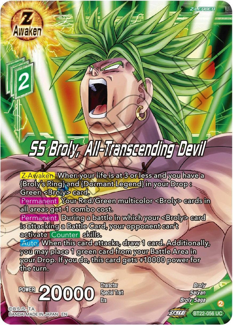 SS Broly, All-Transcending Devil (BT22-056) [Critical Blow] - POKÉ JEUX