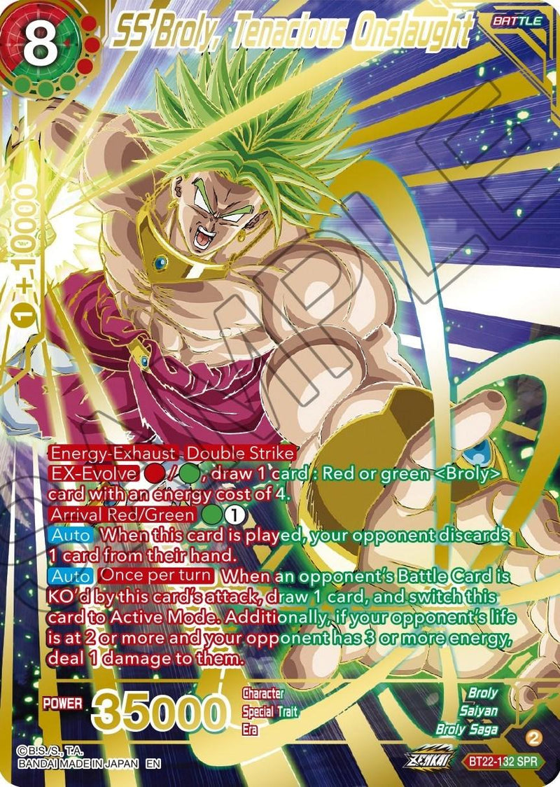 SS Broly, Tenacious Onslaught (SPR) (BT22-132) [Critical Blow] - POKÉ JEUX