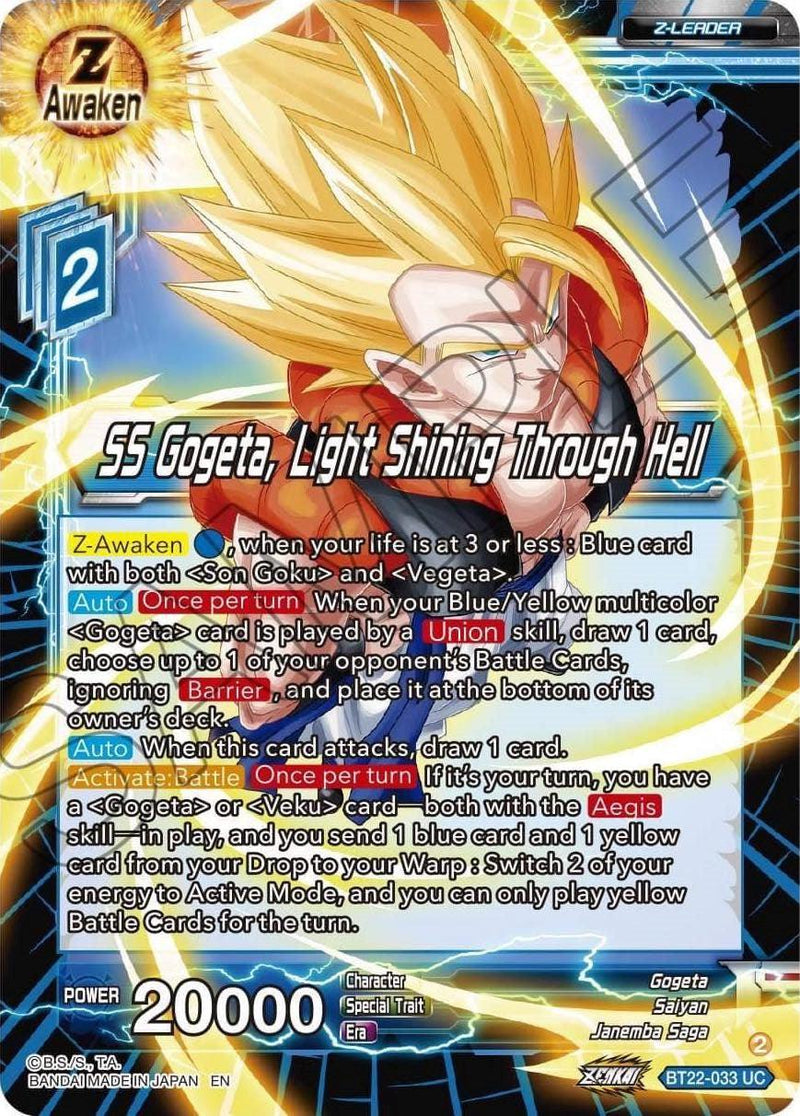 SS Gogeta, Light Shining Through Hell (BT22-033) [Critical Blow] - POKÉ JEUX