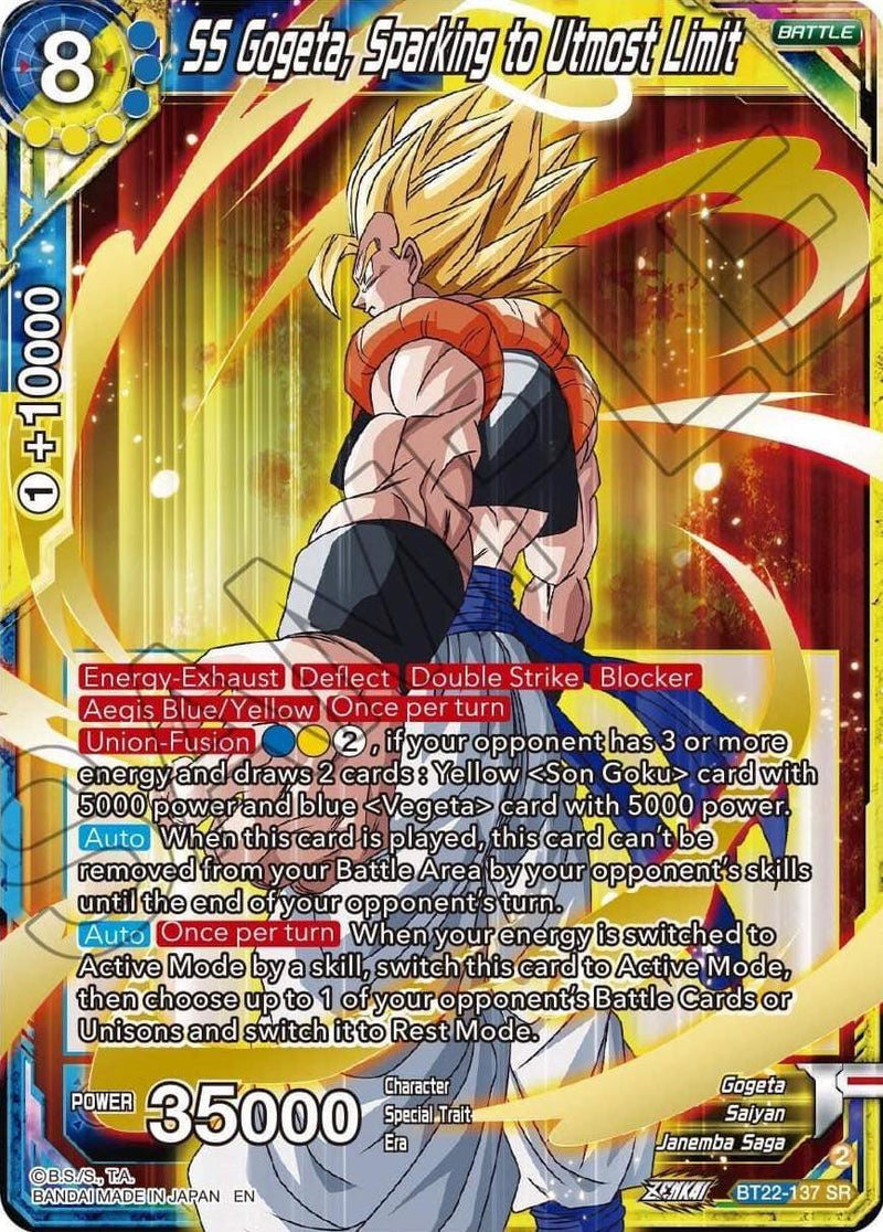 SS Gogeta, Sparking to Utmost Limit (BT22-137) [Critical Blow] - POKÉ JEUX