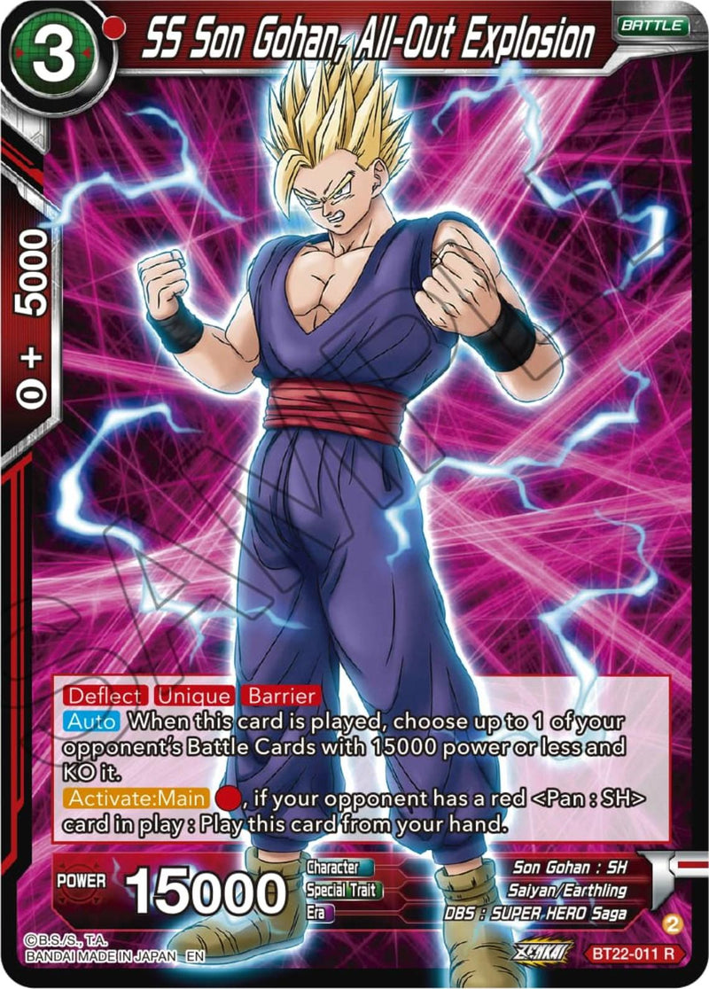 SS Son Gohan, All-Out Explosion (BT22-011) [Critical Blow] - POKÉ JEUX