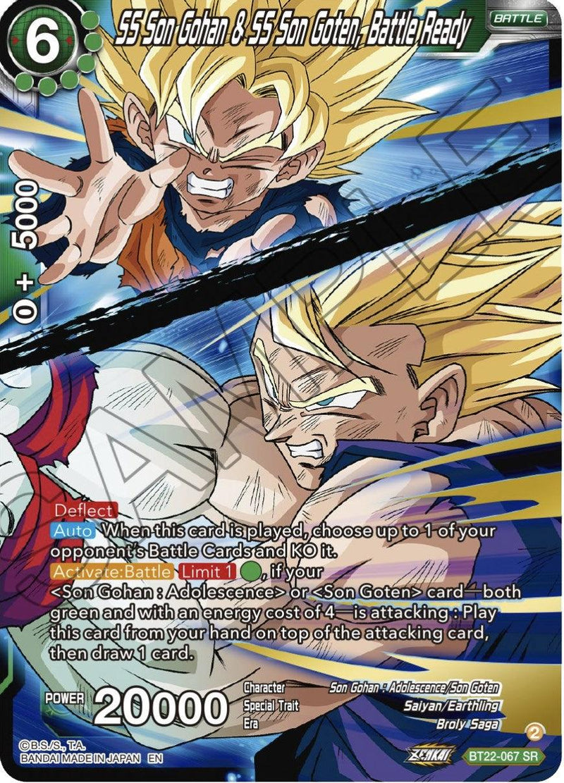 SS Son Gohan & SS Son Goten, Battle Ready (BT22-067) [Critical Blow] - POKÉ JEUX