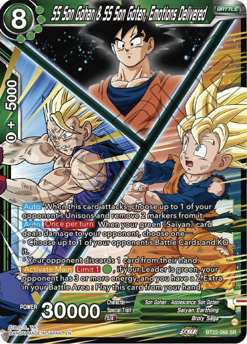 SS Son Gohan & SS Son Goten, Emotions Delivered (BT22-066) [Critical Blow] - POKÉ JEUX