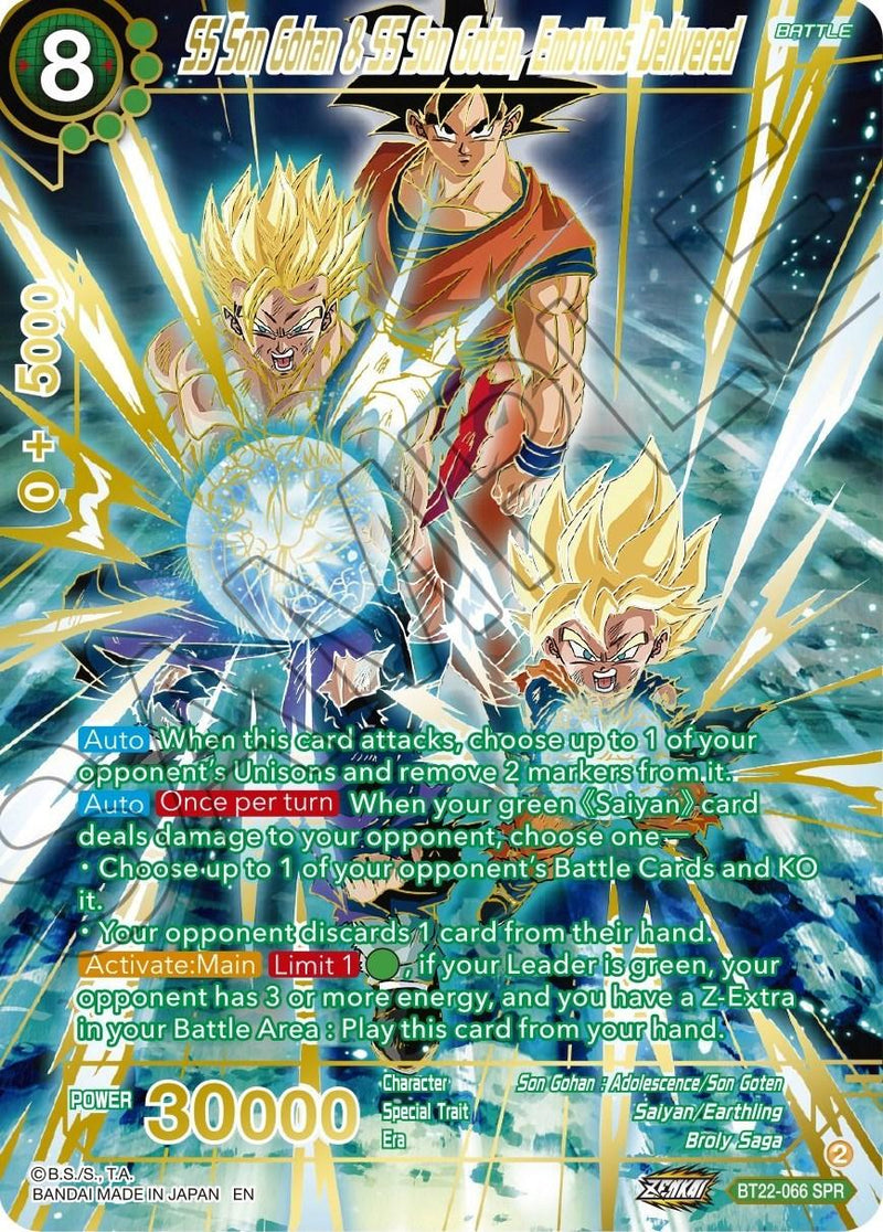 SS Son Gohan & SS Son Goten, Emotions Delivered (SPR) (BT22-066) [Critical Blow] - POKÉ JEUX