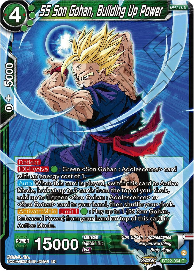 SS Son Gohan, Building Up Power (BT22-064) [Critical Blow] - POKÉ JEUX