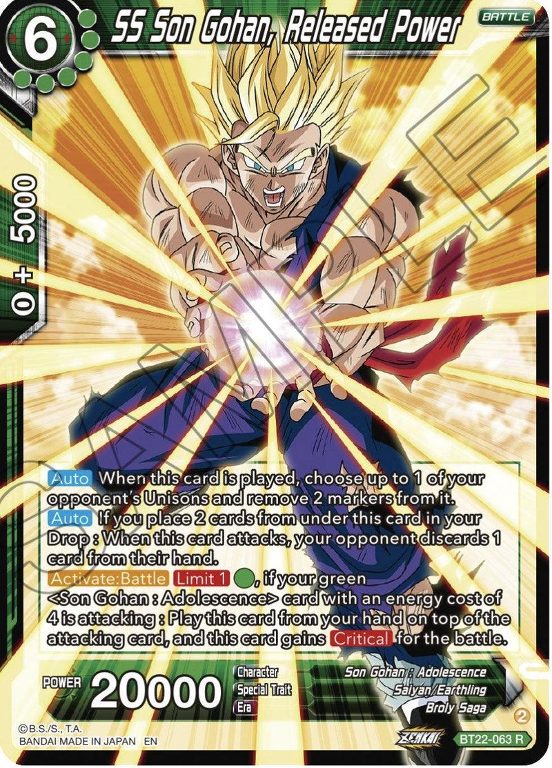 SS Son Gohan, Released Power (BT22-063) [Critical Blow] - POKÉ JEUX