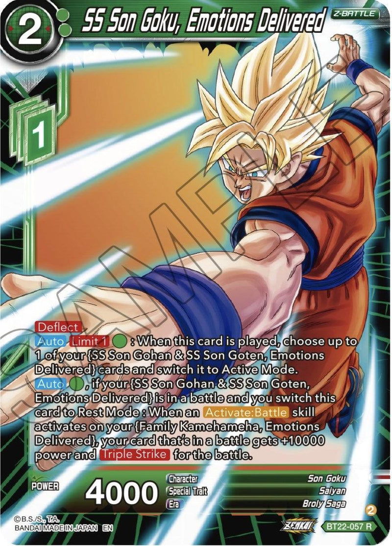 SS Son Goku, Emotions Delivered (BT22-057) [Critical Blow] - POKÉ JEUX