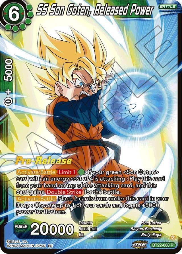 SS Son Goten, Released Power (BT22-068) [Critical Blow Prerelease Promos] - POKÉ JEUX