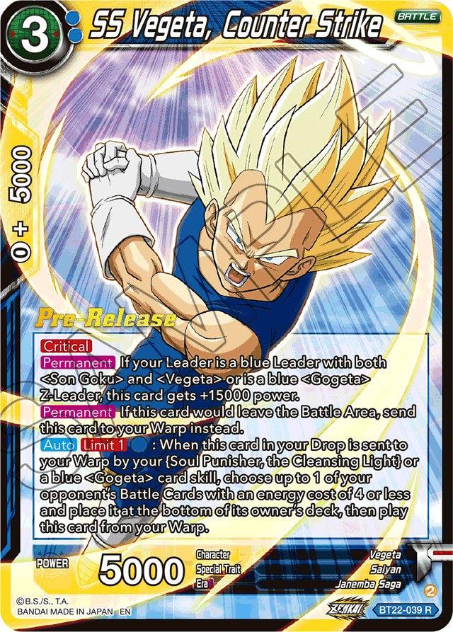 SS Vegeta, Counter Strike (BT22-039) [Critical Blow Prerelease Promos] - POKÉ JEUX