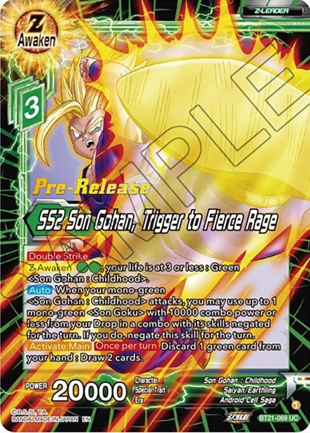 SS2 Son Gohan, Trigger to Fierce Rage (BT21-069) [Wild Resurgence Pre-Release Cards] - POKÉ JEUX