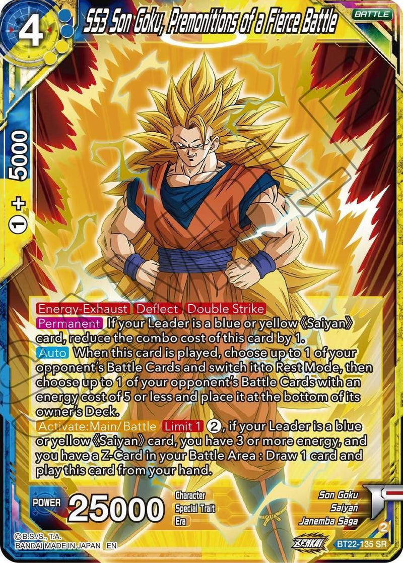 SS3 Son Goku, Premonitions of a Fierce Battle (BT22-135) [Critical Blow] - POKÉ JEUX