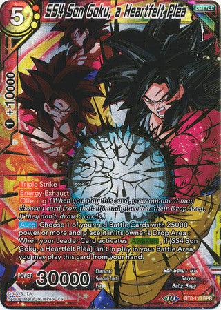 SS4 Son Goku, a Heartfelt Plea (SPR) (BT8-110) [Malicious Machinations] - POKÉ JEUX