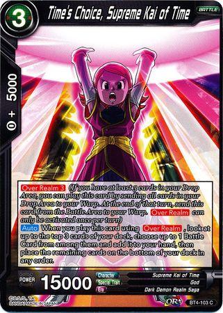 Time's Choice, Supreme Kai of Time (BT4-103) [Colossal Warfare] - POKÉ JEUX