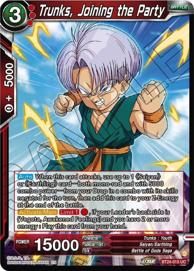 Trunks, Joining the Party (BT24-015) [Beyond Generations] - POKÉ JEUX