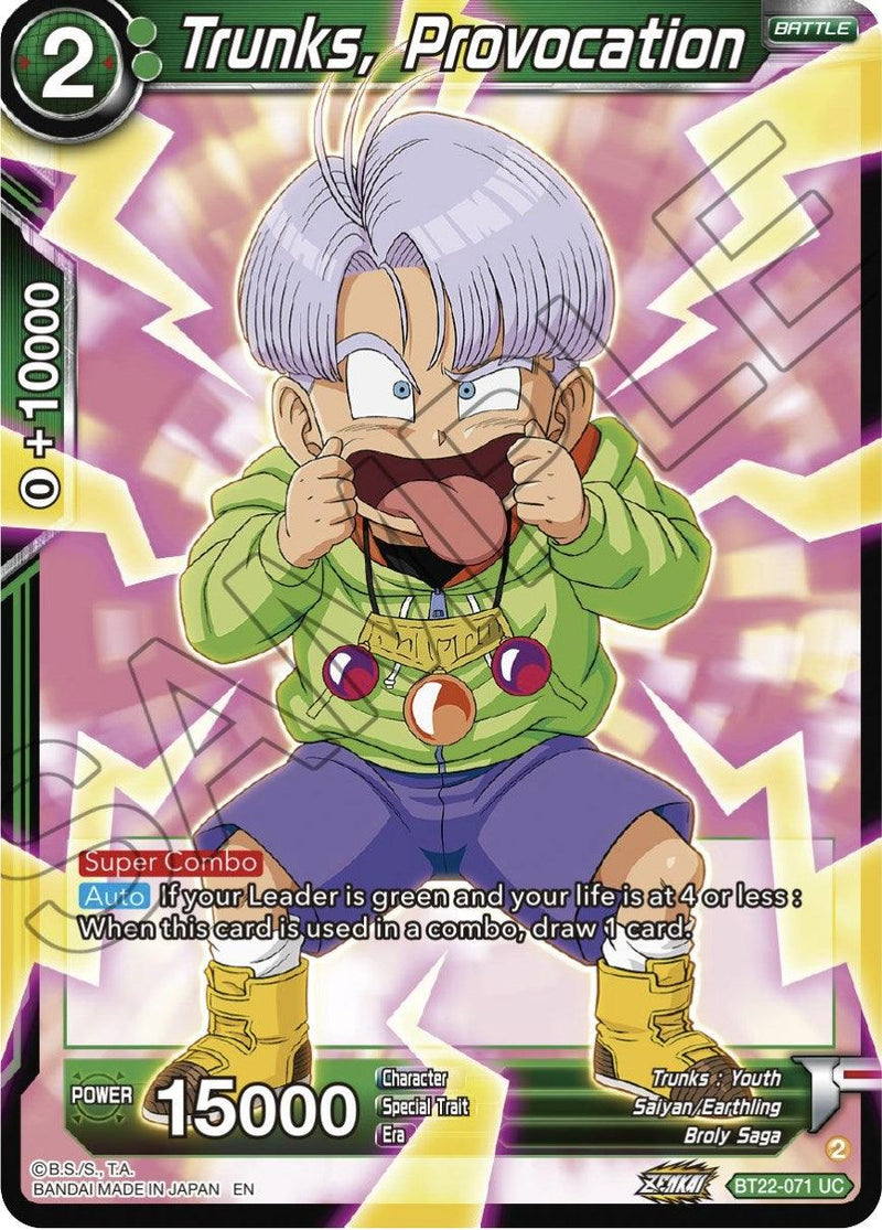 Trunks, Provocation (BT22-071) [Critical Blow] - POKÉ JEUX