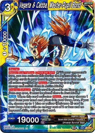 Vegeta & Cabba, Master-Pupil Bond (XD1-08) [Assault of the Saiyans] - POKÉ JEUX