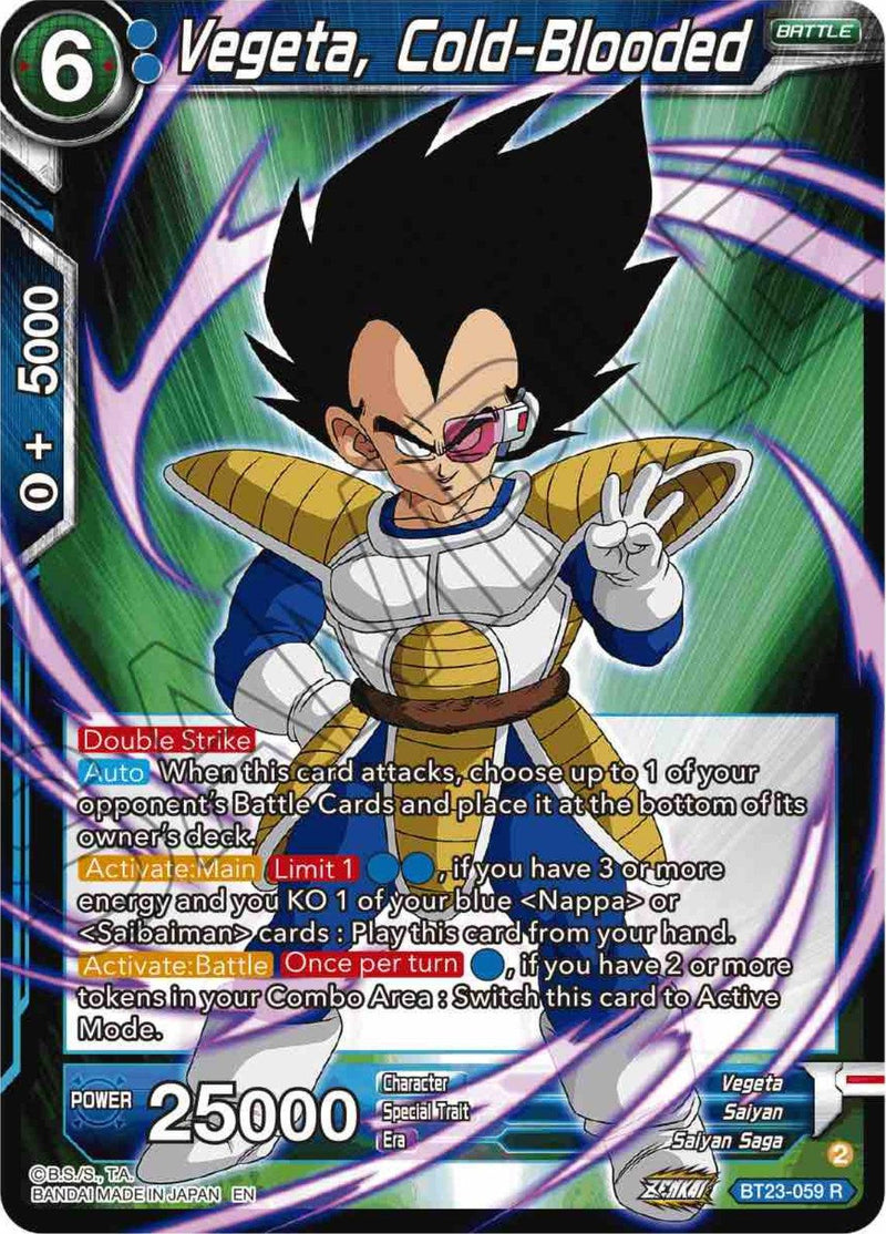 Vegeta, Cold-Blooded (BT23-059) [Perfect Combination] - POKÉ JEUX