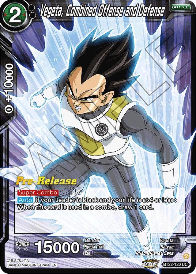 Vegeta, Combined Offense and Defense (BT22-120) [Critical Blow Prerelease Promos] - POKÉ JEUX