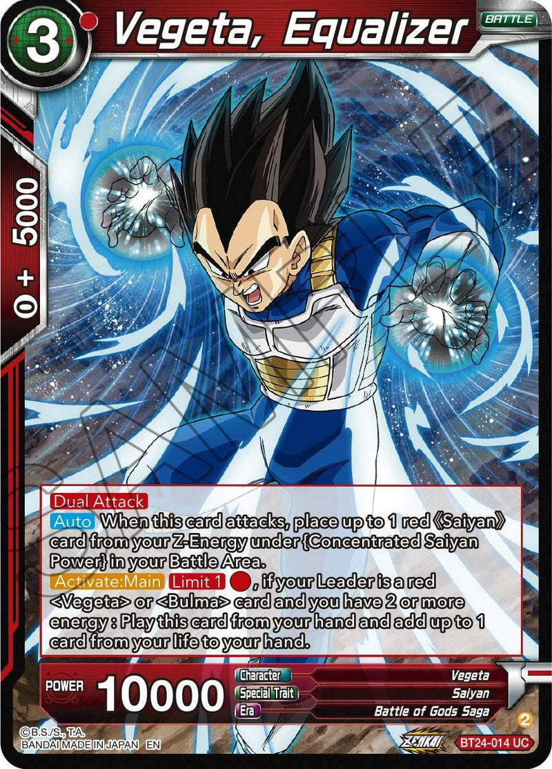 Vegeta, Equalizer (BT24-014) [Beyond Generations] - POKÉ JEUX