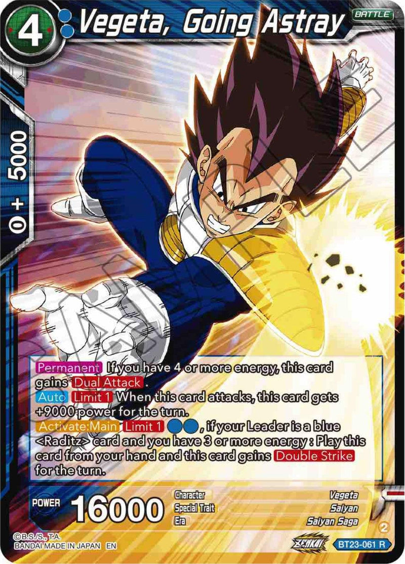 Vegeta, Going Astray (BT23-061) [Perfect Combination] - POKÉ JEUX