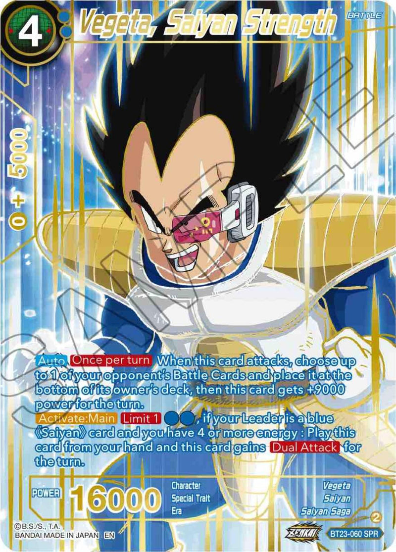 Vegeta, Saiyan Strength (SPR) (BT23-060) [Perfect Combination] - POKÉ JEUX