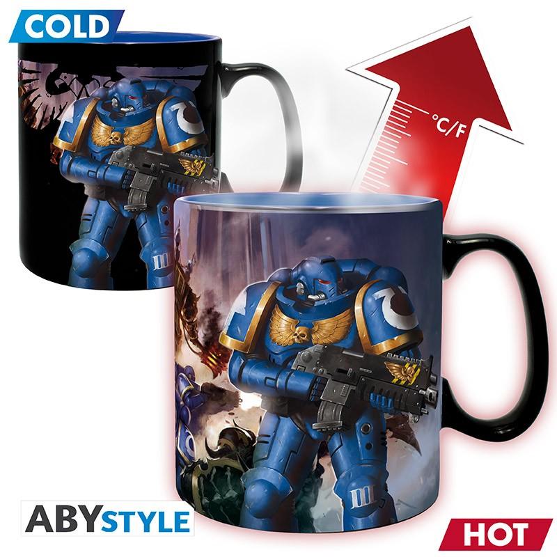 Warhammer 40K Heat Change Mug Ultramarine & Legion 460mL - POKÉ JEUX