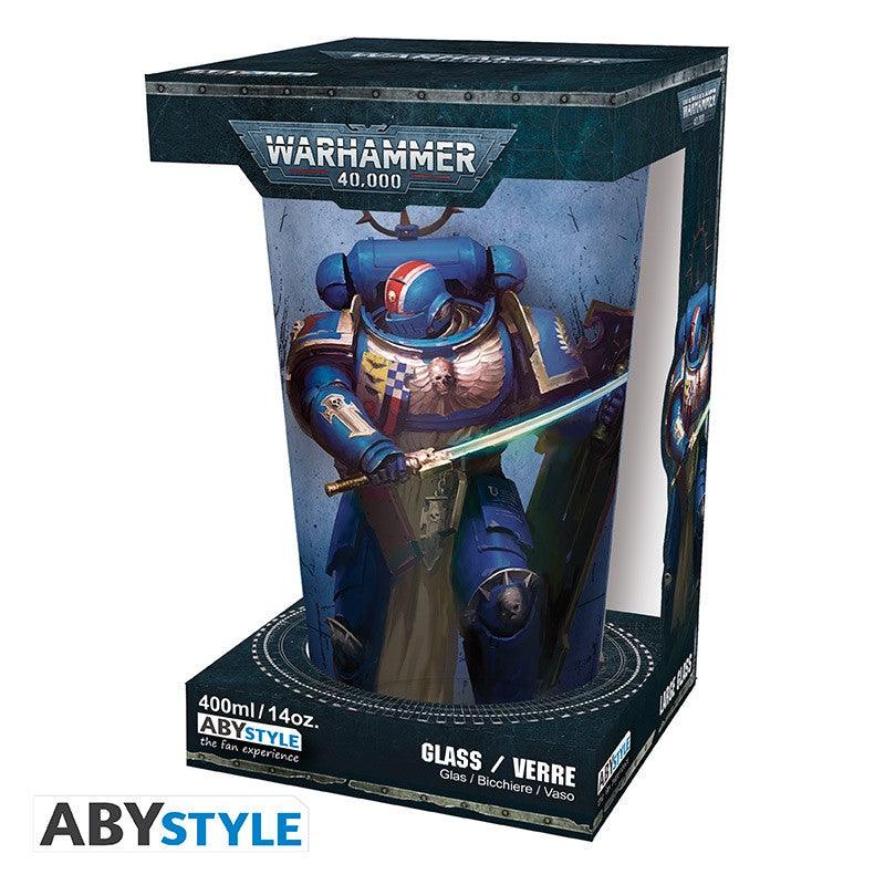 Warhammer 40K Large Glass Ultramarine 14 OZ - POKÉ JEUX