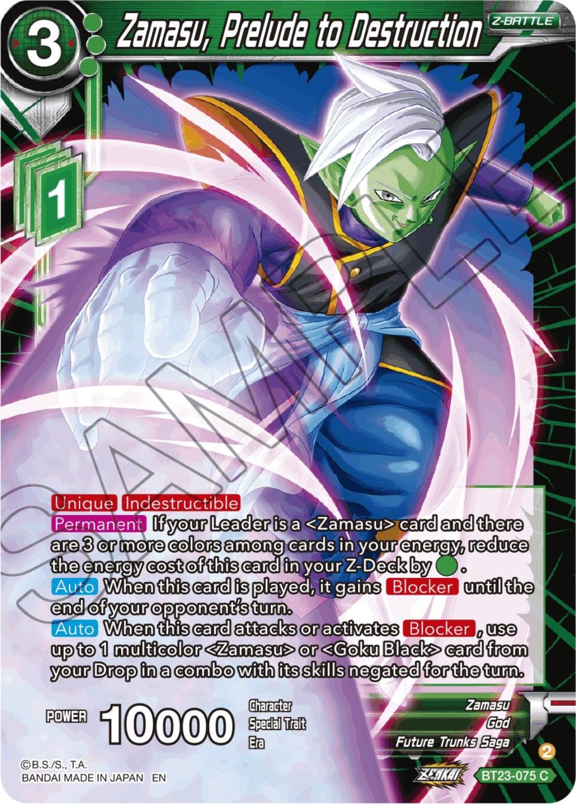 Zamasu, Prelude to Destruction (BT23-075) [Perfect Combination] - POKÉ JEUX