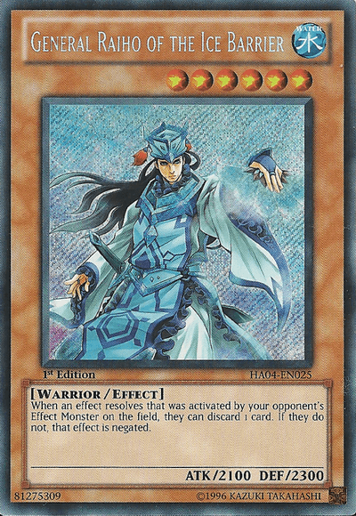 General Raiho of the Ice Barrier [HA04-EN025] Secret Rare - POKÉ JEUX