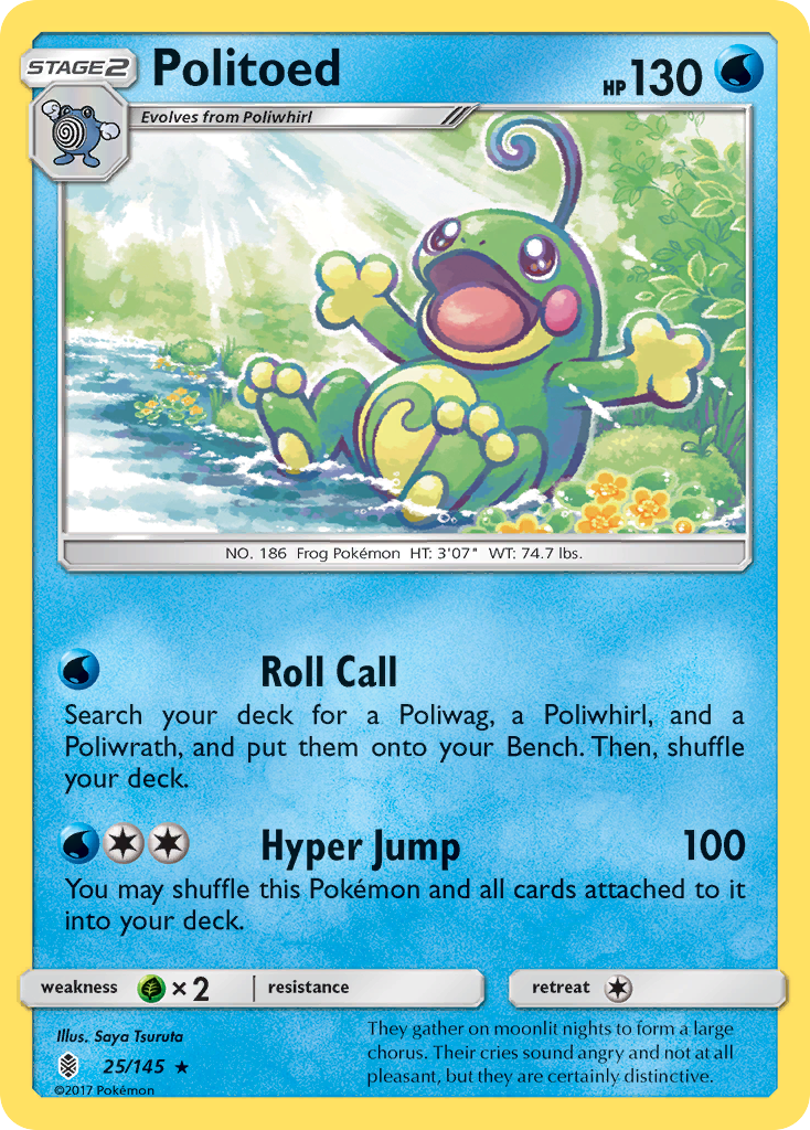 Politoed (25/145) [Sun & Moon: Guardians Rising]