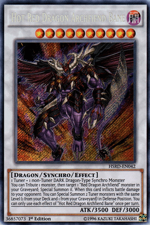 Hot Red Dragon Archfiend Bane [HSRD-EN042] Secret Rare - POKÉ JEUX