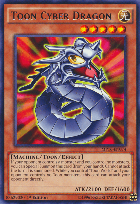 Toon Cyber Dragon [MP16-EN074] Rare - POKÉ JEUX