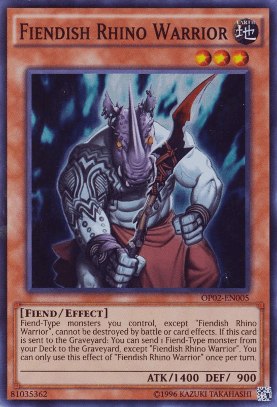 Fiendish Rhino Warrior [OP02-EN005] Super Rare - POKÉ JEUX