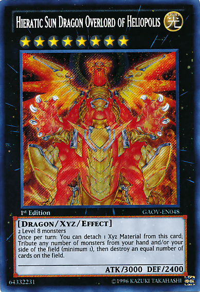 Hieratic Sun Dragon Overlord of Heliopolis [GAOV-EN048] Secret Rare - POKÉ JEUX