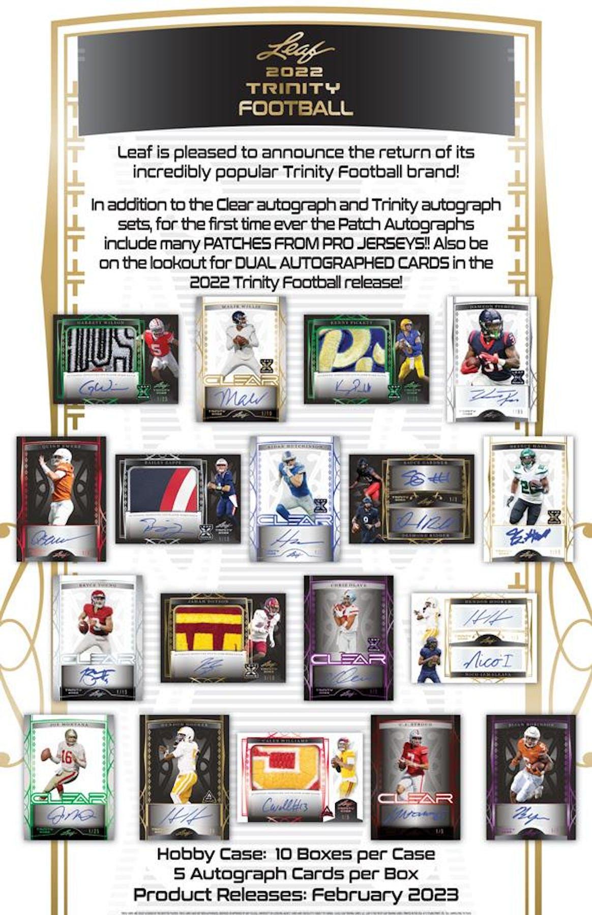 2022 Leaf Trinity Football Hobby Box - POKÉ JEUX