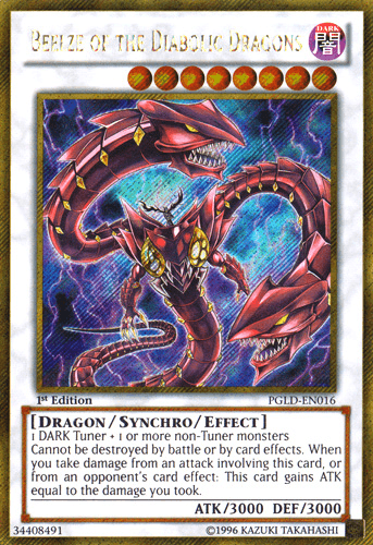 Beelze of the Diabolic Dragons [PGLD-EN016] Gold Secret Rare - POKÉ JEUX