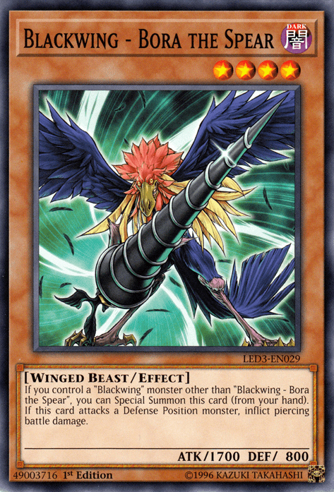 Blackwing - Bora the Spear [LED3-EN029] Common - POKÉ JEUX