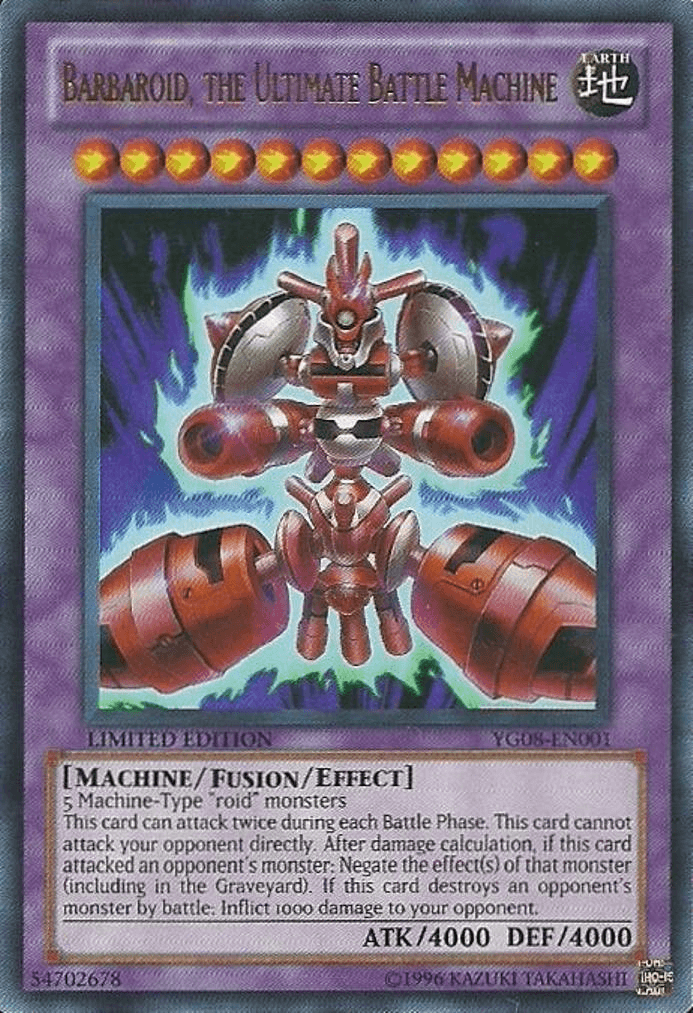 Barbaroid, the Ultimate Battle Machine [YG08-EN001] Ultra Rare - POKÉ JEUX