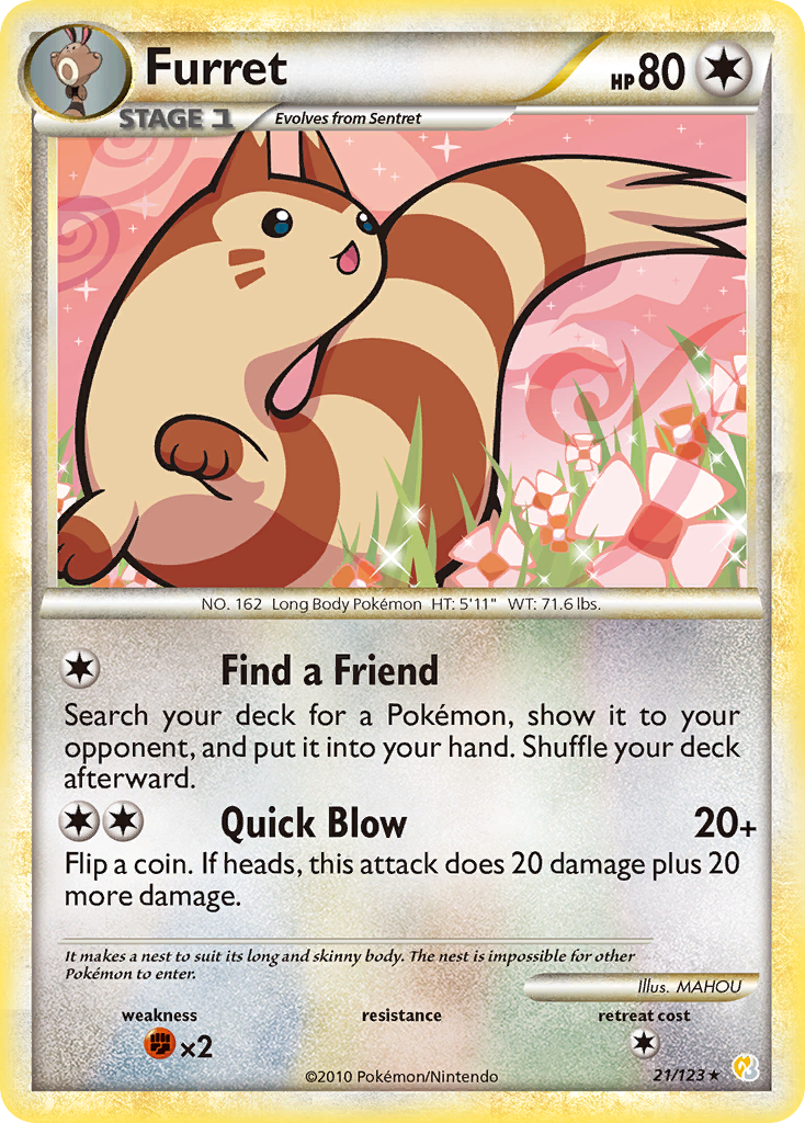 Furret (21/123) [HeartGold & SoulSilver: Base Set]