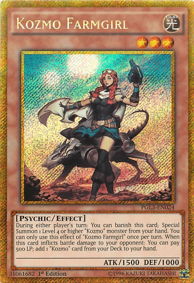 Kozmo Farmgirl [PGL3-EN024] Gold Secret Rare - POKÉ JEUX