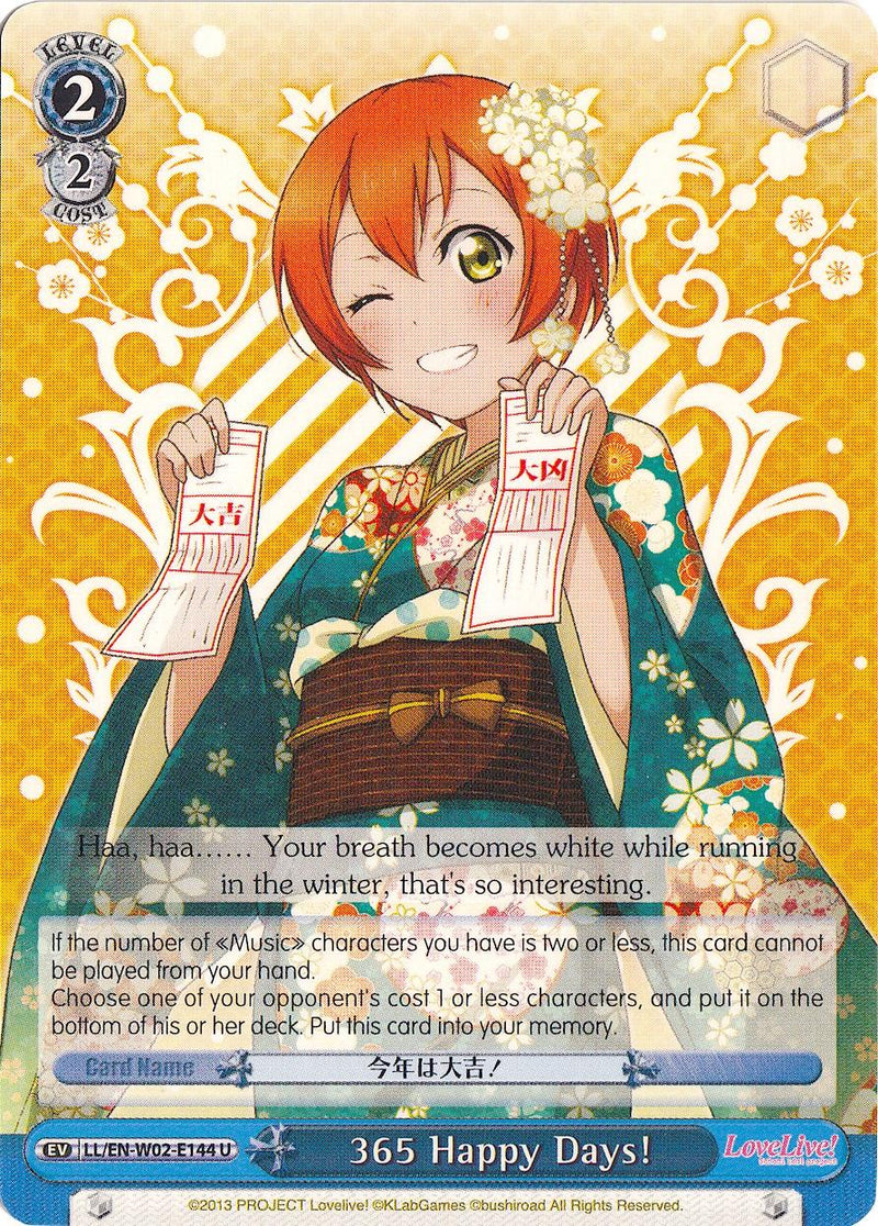 365 Happy Days! (LL/EN-W02-E144 U) [Love Live! DX Vol.2] - POKÉ JEUX