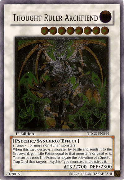 Thought Ruler Archfiend [TDGS-EN044] Ultimate Rare - POKÉ JEUX