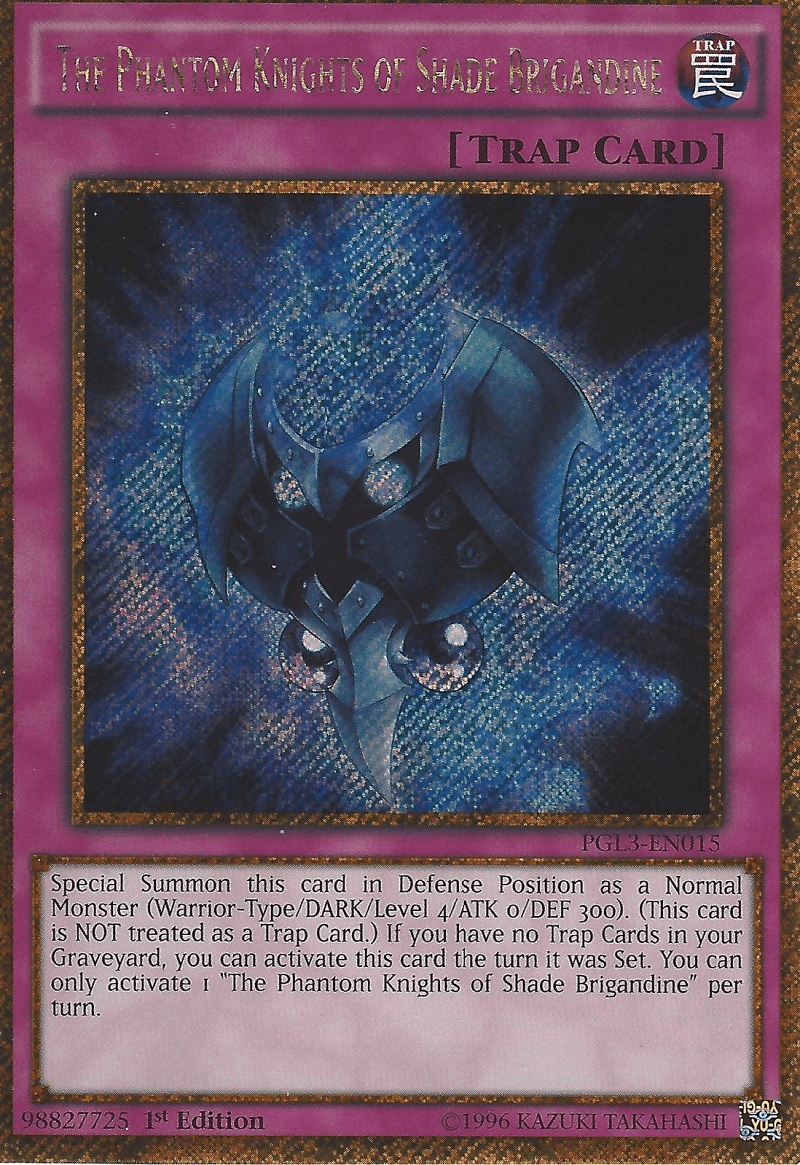 The Phantom Knights of Shade Brigandine [PGL3-EN015] Gold Secret Rare - POKÉ JEUX