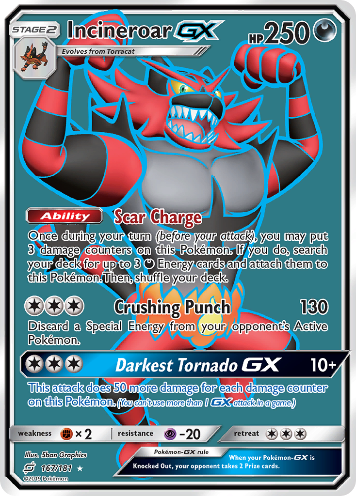 Incineroar GX (167/181) [Sun & Moon: Team Up]