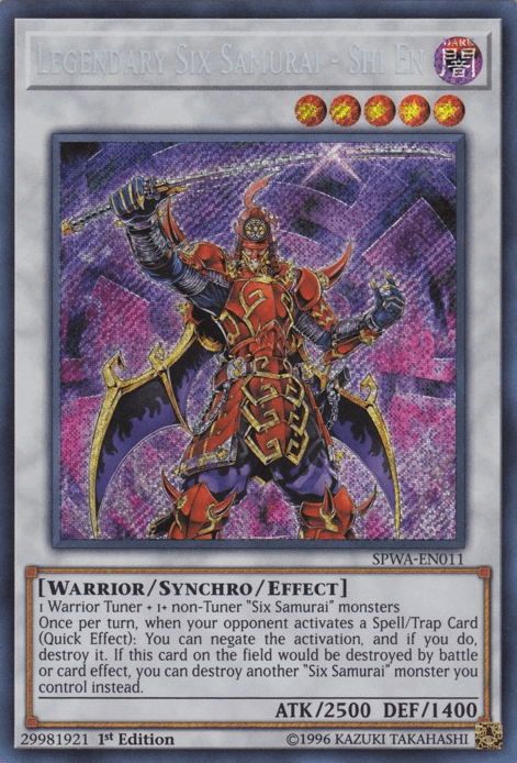 Legendary Six Samurai - Shi En [SPWA-EN011] Secret Rare - POKÉ JEUX