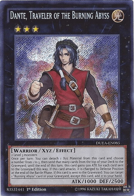 Dante, Traveler of the Burning Abyss [DUEA-EN085] Secret Rare - POKÉ JEUX