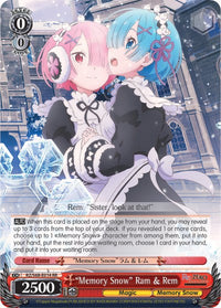 "Memory Snow" Ram & Rem (RZ/S68-E014 RR) [Re:ZERO Memory Snow]