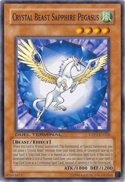 Crystal Beast Sapphire Pegasus [DTP1-EN028] Common - POKÉ JEUX