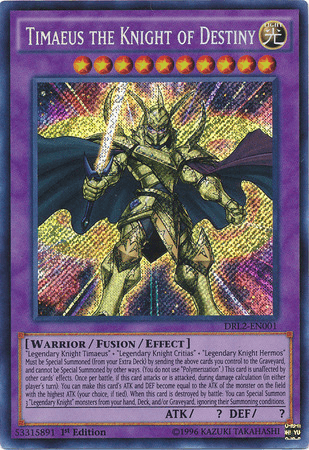 Timaeus the Knight of Destiny [DRL2-EN001] Secret Rare - POKÉ JEUX