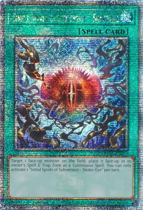 Sinful Spoils of Subversion - Snake-Eye [DUNE-EN060] Quarter Century Secret Rare - POKÉ JEUX